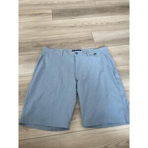 TravisMathew Men Sky‎ Blue Performance Stretch Golf Chino Shorts Size 36